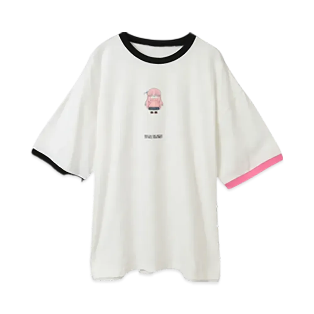 Converse x Bocchi The Rock! Human Robot Graphic Ringer Tee "Pink"