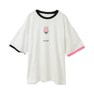 Converse x Bocchi The Rock! Human Robot Graphic Ringer Tee "Pink"