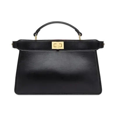 FENDI Peekaboo Iseeu East-West Leather Bag "Black"