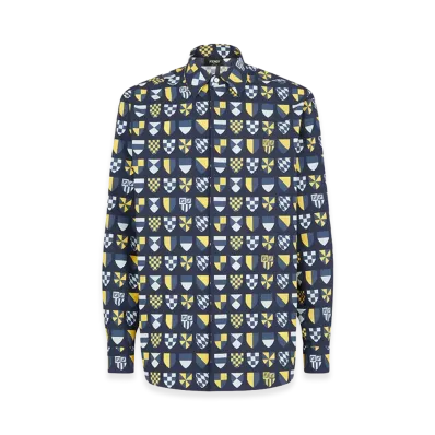 FENDI Cotton Shirt "Blue/Multicolor"