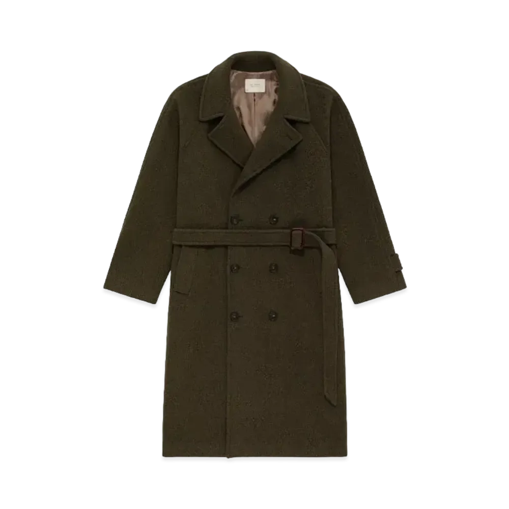 Aime Leon Dore Double-Breasted Wool Topcoat "Green"