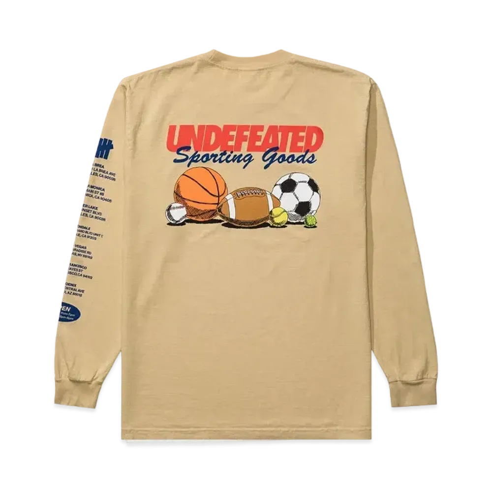 UNDEFEATED SPORTING GOODS L/S TEE - 80315 "Beige"