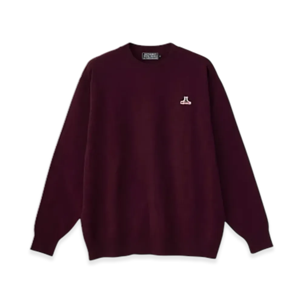HYSTERIC GLAMOUR Speak No Evil Patch Sweater "Purple"