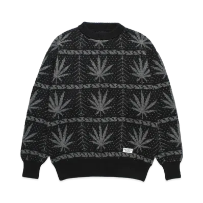 WACKO MARIA x High Times / Jacquard Knit Sweater "Black"