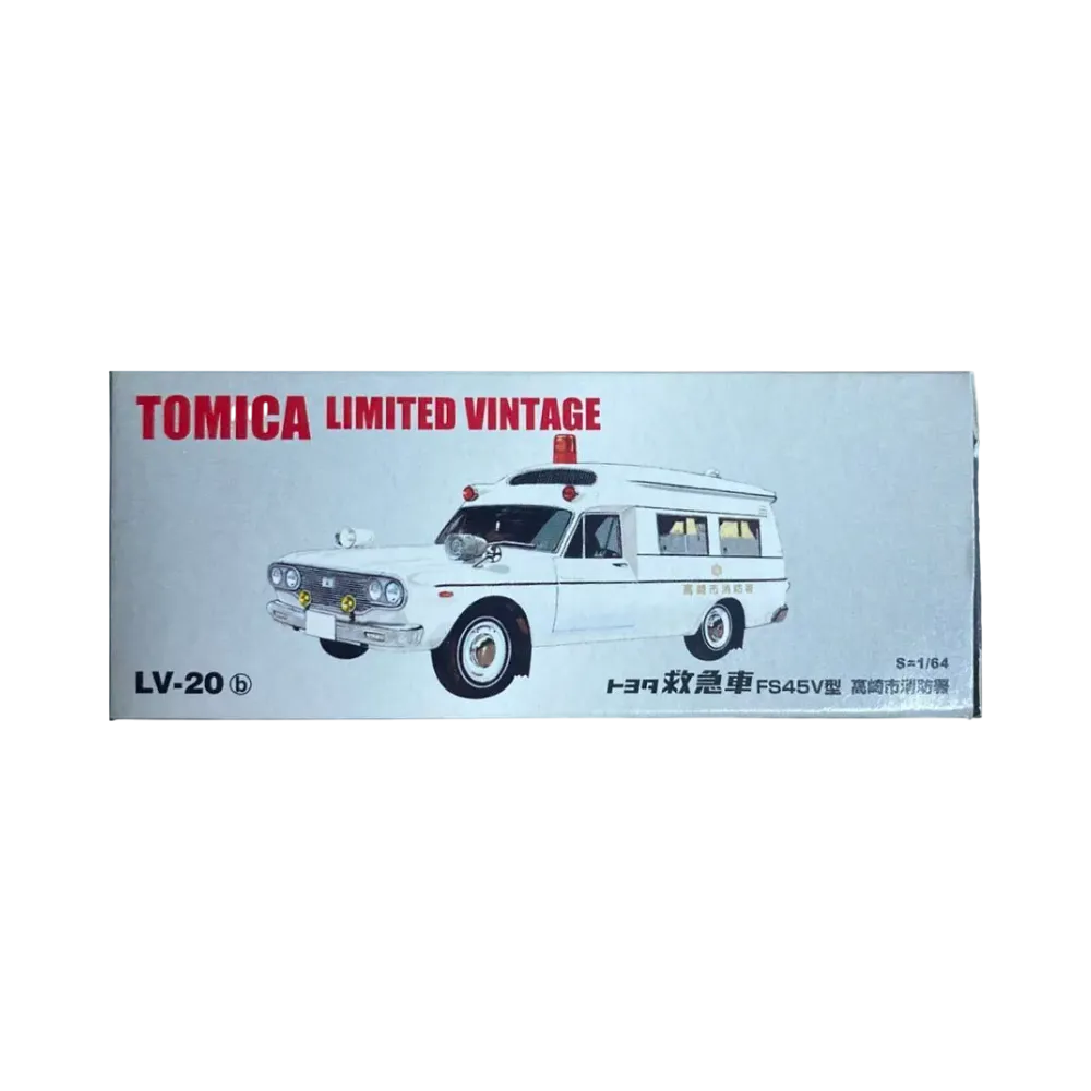 TOMYTEC "TOMICA LIMITED VINTAGE" 1/64 LV-20b Toyota Fs45V Type Ambulance