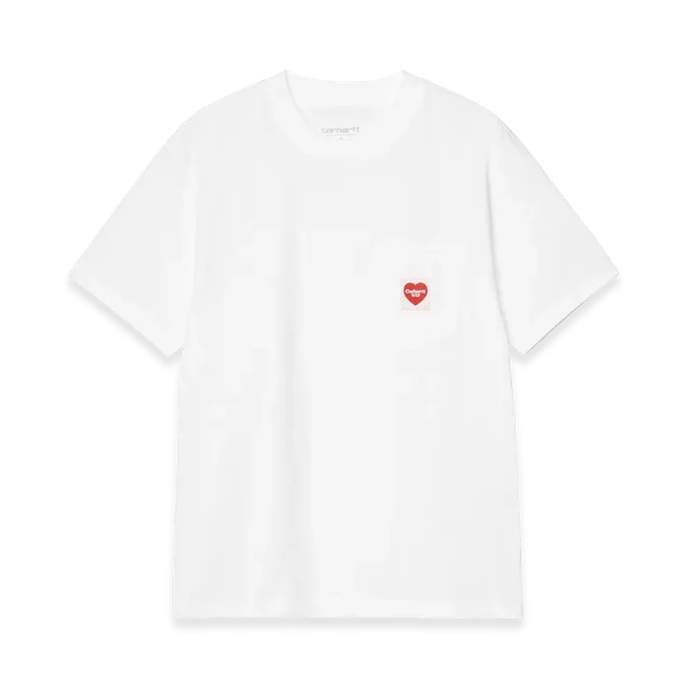 Carhartt WIP Women's S/S Pocket Heart T-Shirt "White/Red"