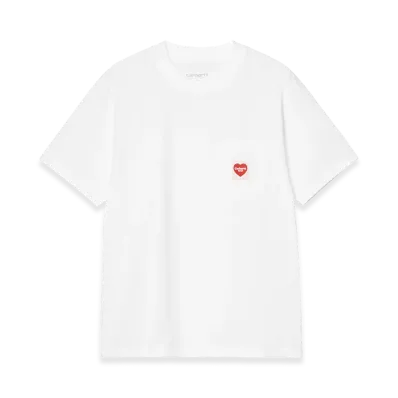 Carhartt WIP Women's S/S Pocket Heart T-Shirt "White/Red"
