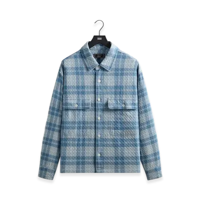Kith Washed Indigo Plaid Henson Shirt "Light Indigo"