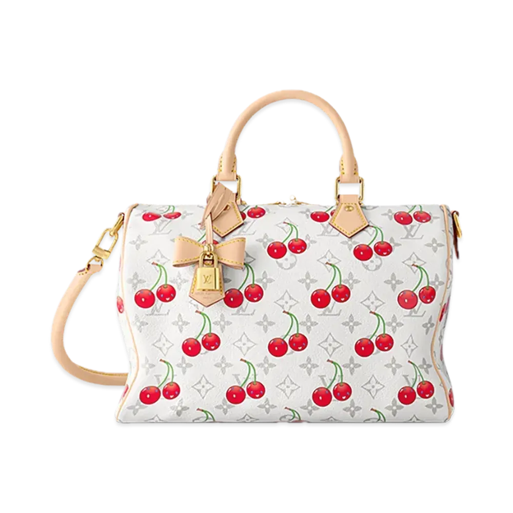 Louis Vuitton x Takashi Murakami Speedy Bandouliere 30 "Cherry White"