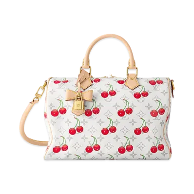 Louis Vuitton x Takashi Murakami Speedy Bandouliere 30 "Cherry White"