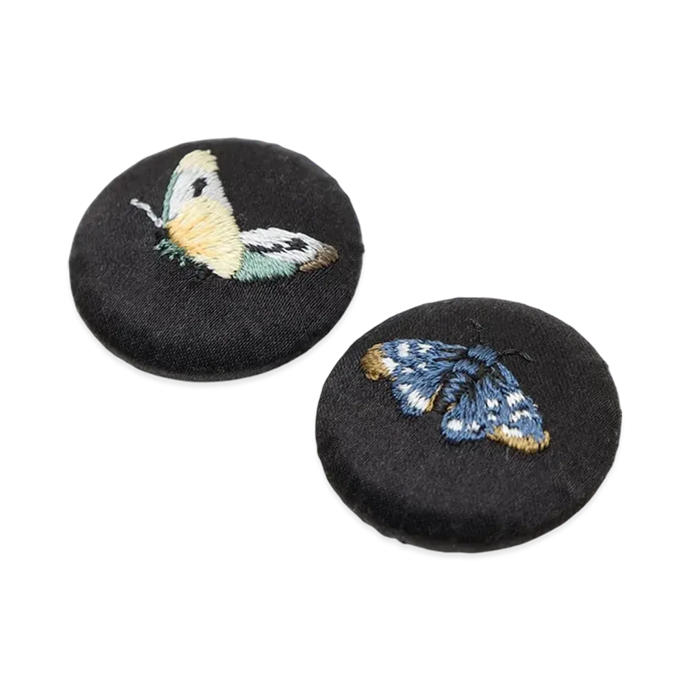 UNDERCOVER Fabric Embroidered Badge Set of 2 "Black"
