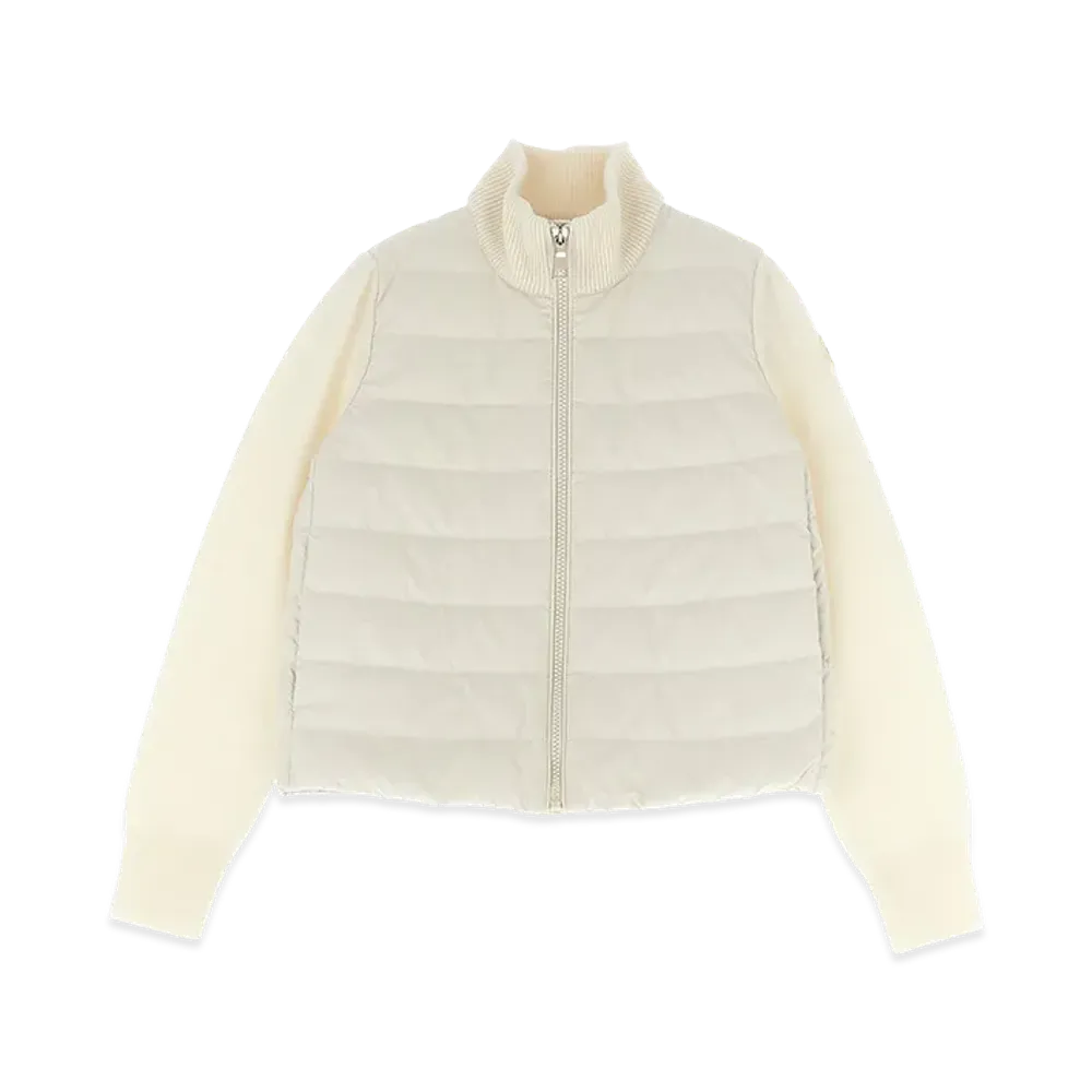 MONCLER Kids Two-Material Cardigan "White"