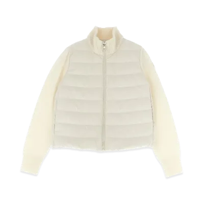 MONCLER Kids Two-Material Cardigan "White"