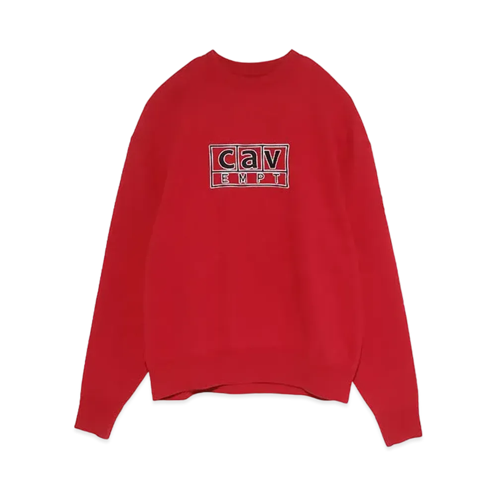 Cav Empt (C.E) cav BOX CREW NECK "Red"