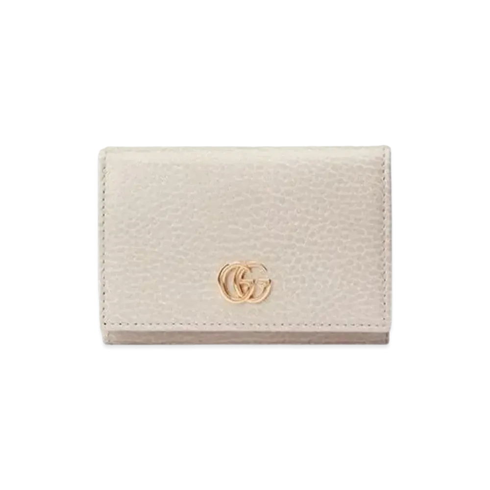 GUCCI GG Marmont Card Case "White/Mint Green"