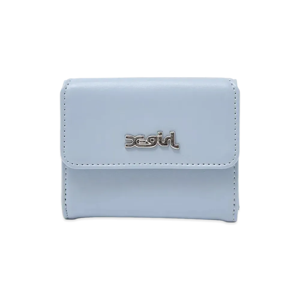 X-Girl Women's Faux Leather Mini Wallet "Light Blue"
