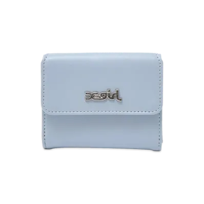 X-Girl Women's Faux Leather Mini Wallet "Light Blue"