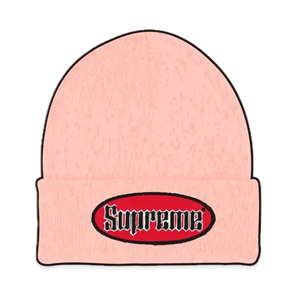 Supreme Oval Patch Beanie "Pink"
