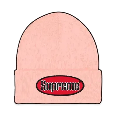 Supreme Oval Patch Beanie "Pink"