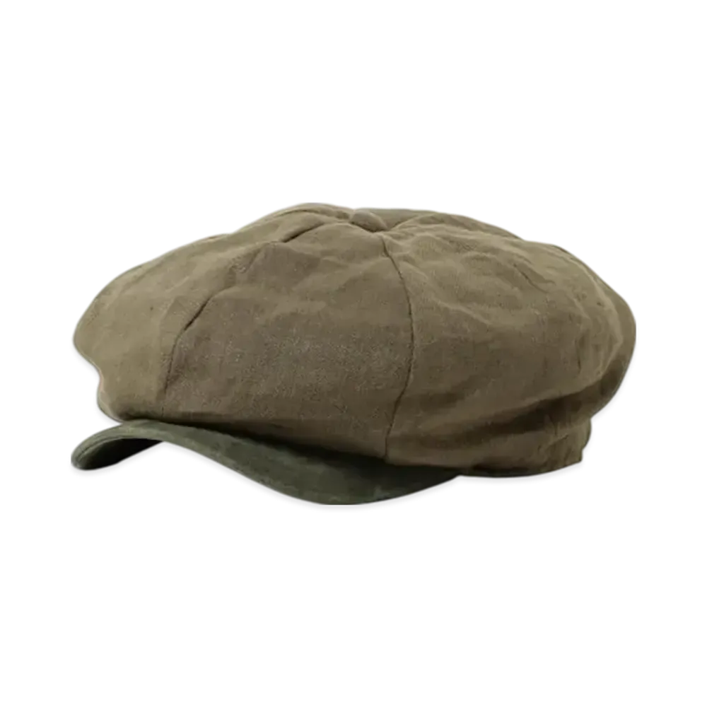 BEAMS Casket Linen Suede Visor "Olive"