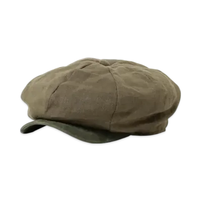 BEAMS Casket Linen Suede Visor "Olive"