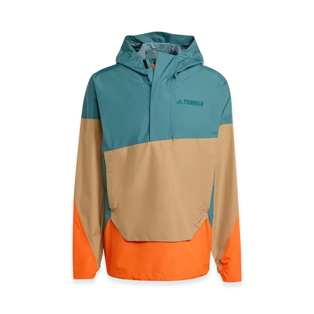 adidas Terrex Xploric 2.5-Layer Climaproof Anorak "Preloved Teal/Cardboard/Semi Impact Orange"