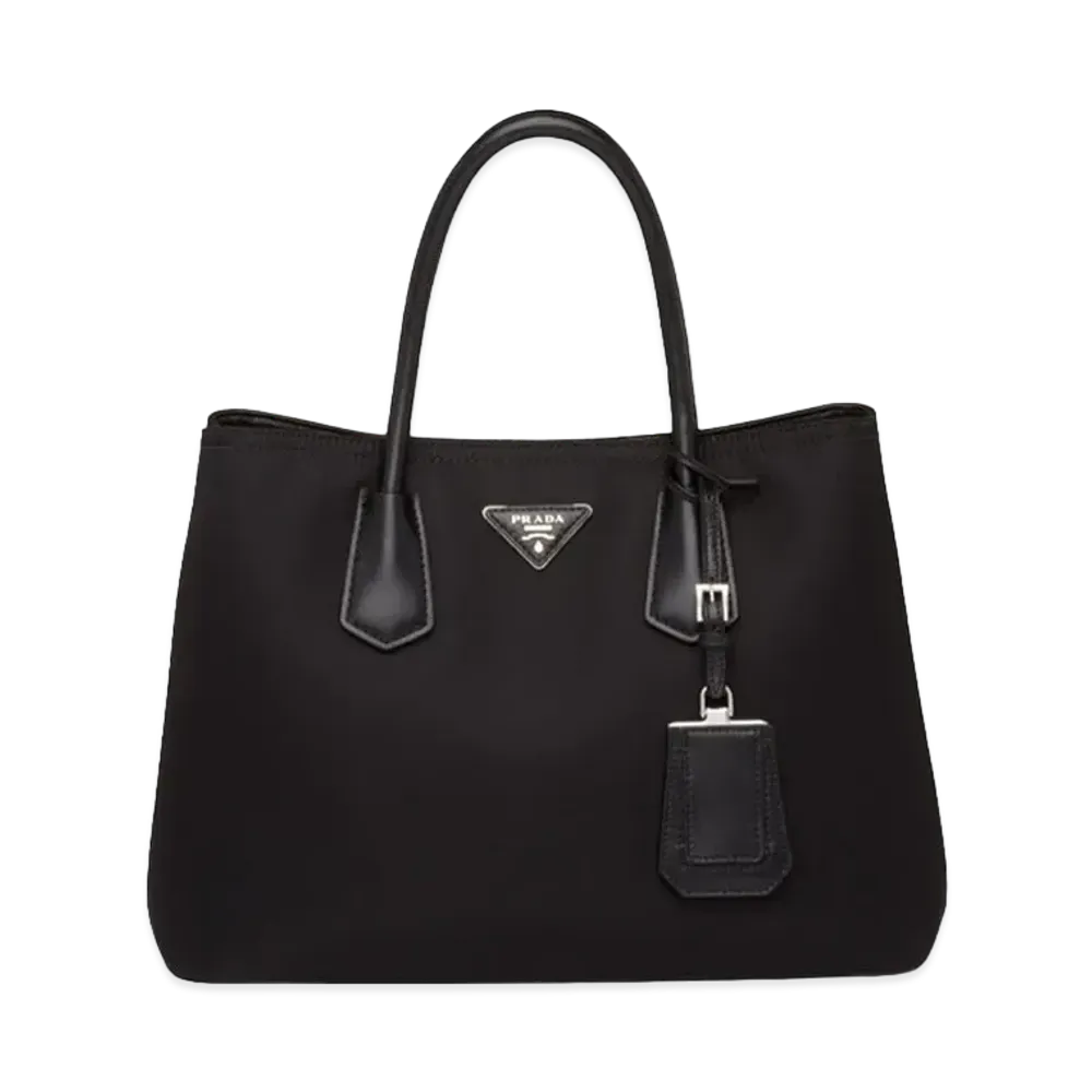 PRADA Double Nylon & Saffiano Leather Bag "Black"