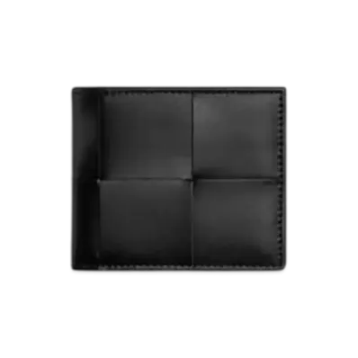 Bottega Veneta Cassette Bi-Fold Wallet With Coin Purse "Black/Parakeet"