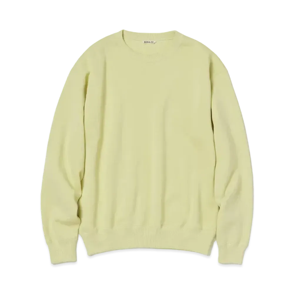 AURALEE Smooth Soft Sweat P/O "Light Lime"