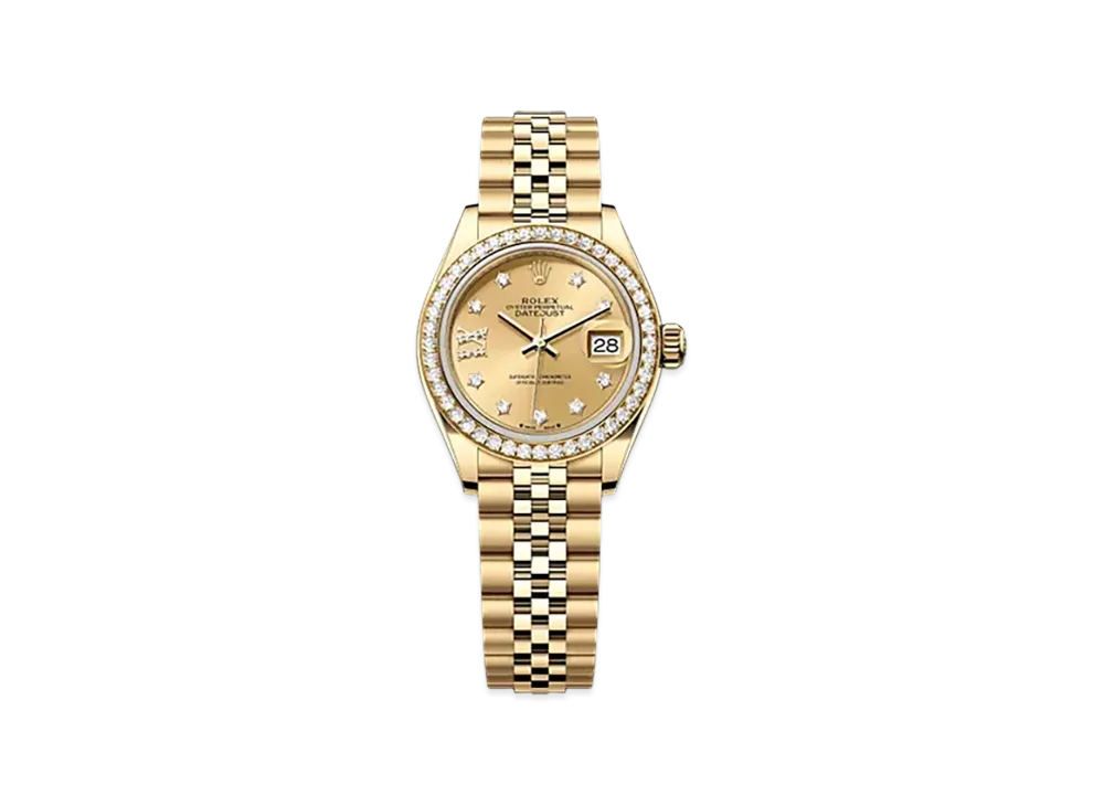 ROLEX Lady-Datejust 28mm Yellow Gold Diamond 279138RBR "Champagne-colour"