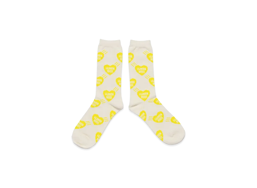 HUMAN MADE Heart Socks "Yellow"