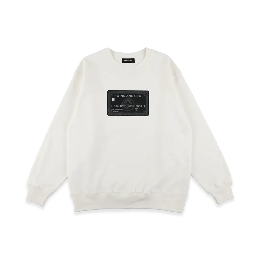 WIND AND SEA Credit Card Logo Crewneck Sweatshirts "White"