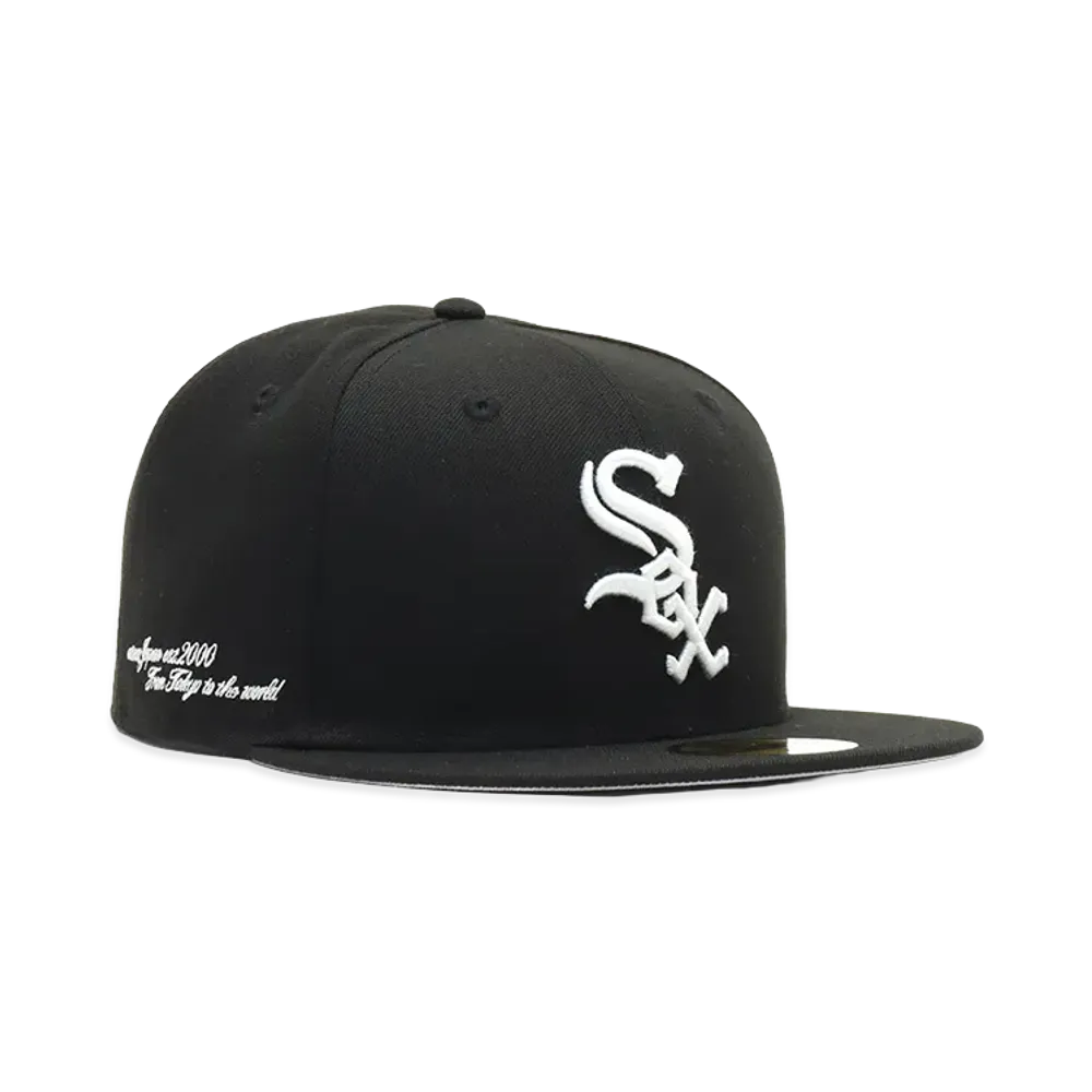 NEW ERA x atmos 59Fifty atmos AJ2000-T2W Chicago White Sox "Black"