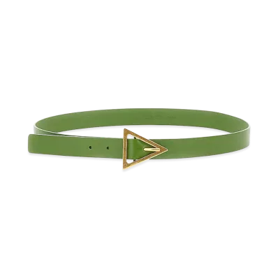 Bottega Veneta Women's Leather Triangle Belt "Army Green"