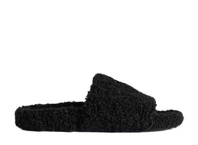 BALENCIAGA Furry Open Mule "Black"