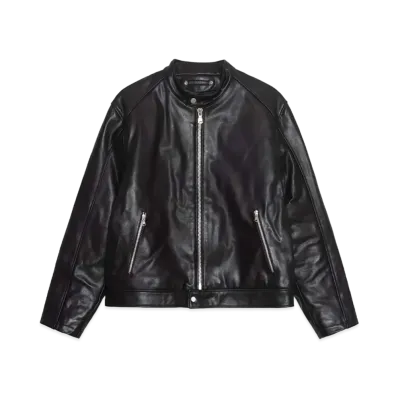 Stussy Cafe Racer Jacket Leather "Black" (FA24)