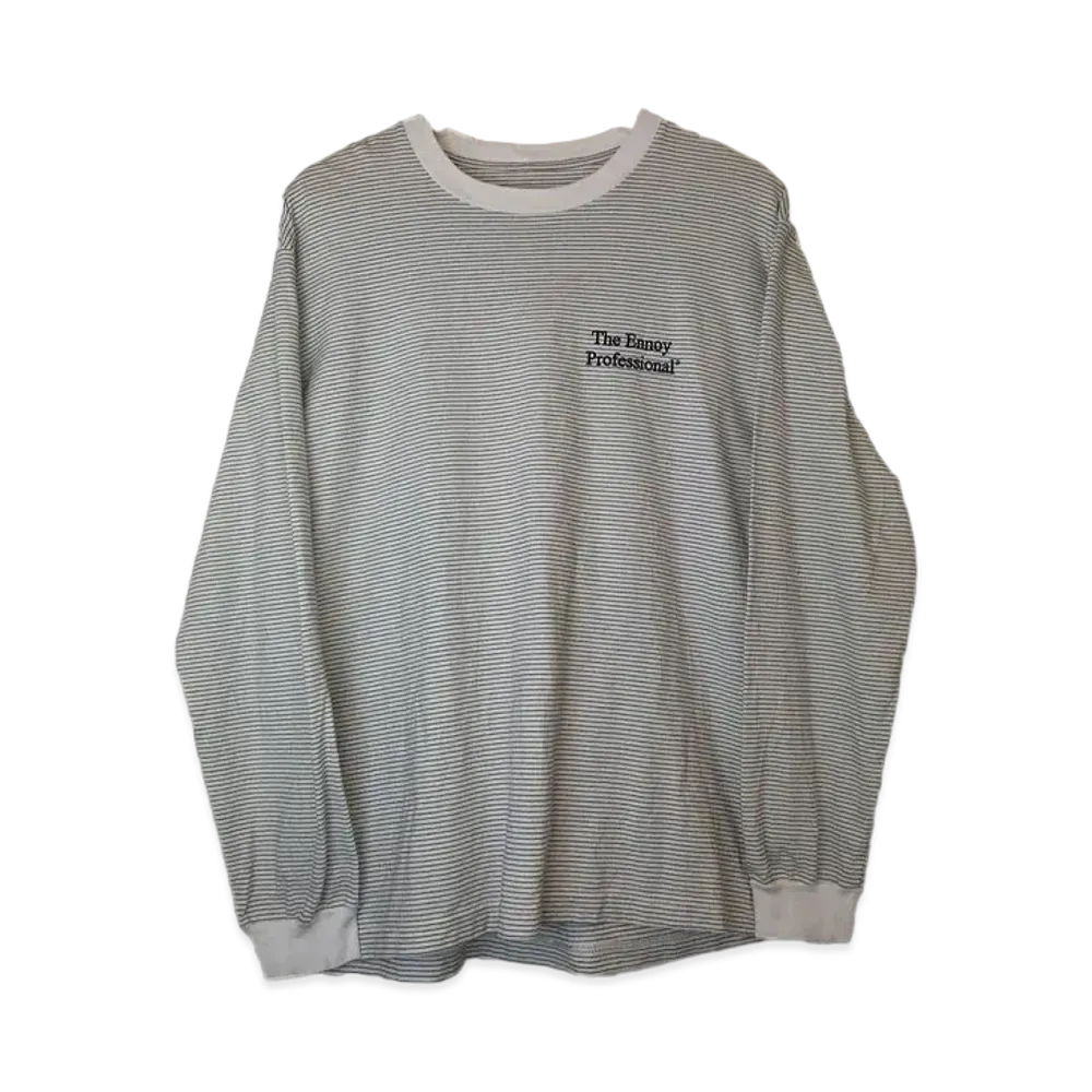 ENNOY 20SS L/S Border Tee "White" SS20BRENCT07AM