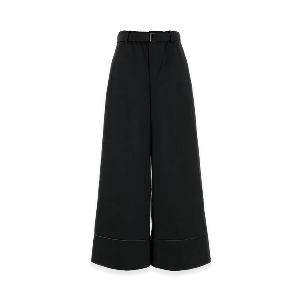 sacai Women's Faux Suede Pants "Black"