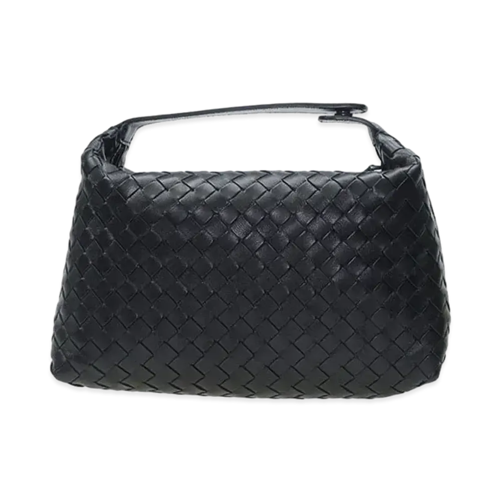 Bottega Veneta Lambskin Hand Bag "Black"