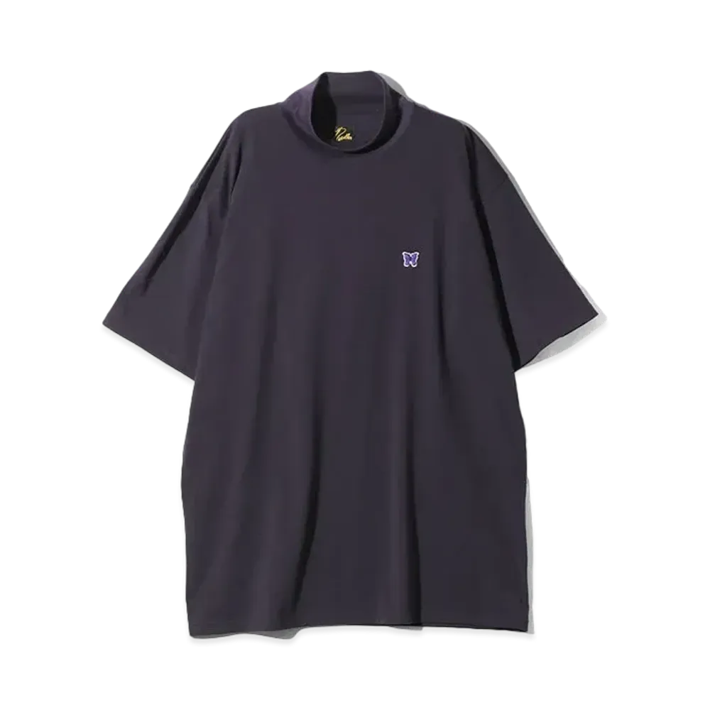 Needles S/S Mock Neck Tee - Poly Jersey "Egg Plant"