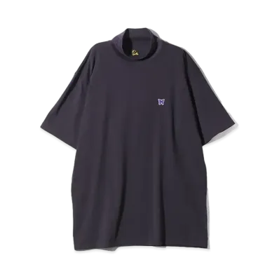 Needles S/S Mock Neck Tee - Poly Jersey "Egg Plant"