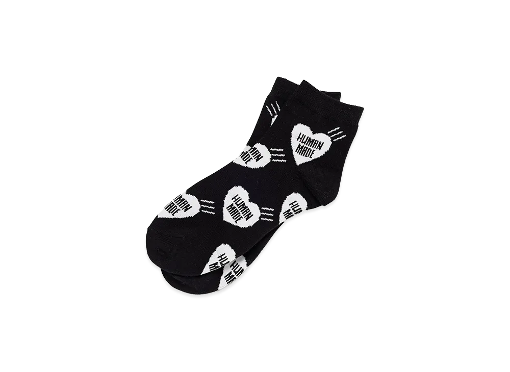 HUMAN MADE Heart Short Socks "Black"