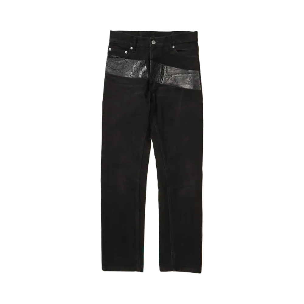 HELMUT LANG 1997 Rubber Stripe Denim "Black"