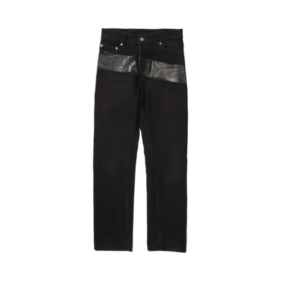 HELMUT LANG 1997 Rubber Stripe Denim "Black"