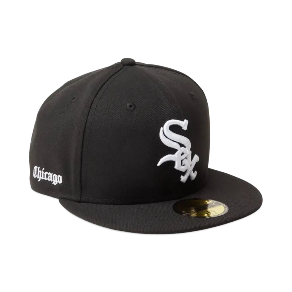 NEW ERA 59Fifty MLB Old English Chicago White Sox "Black"