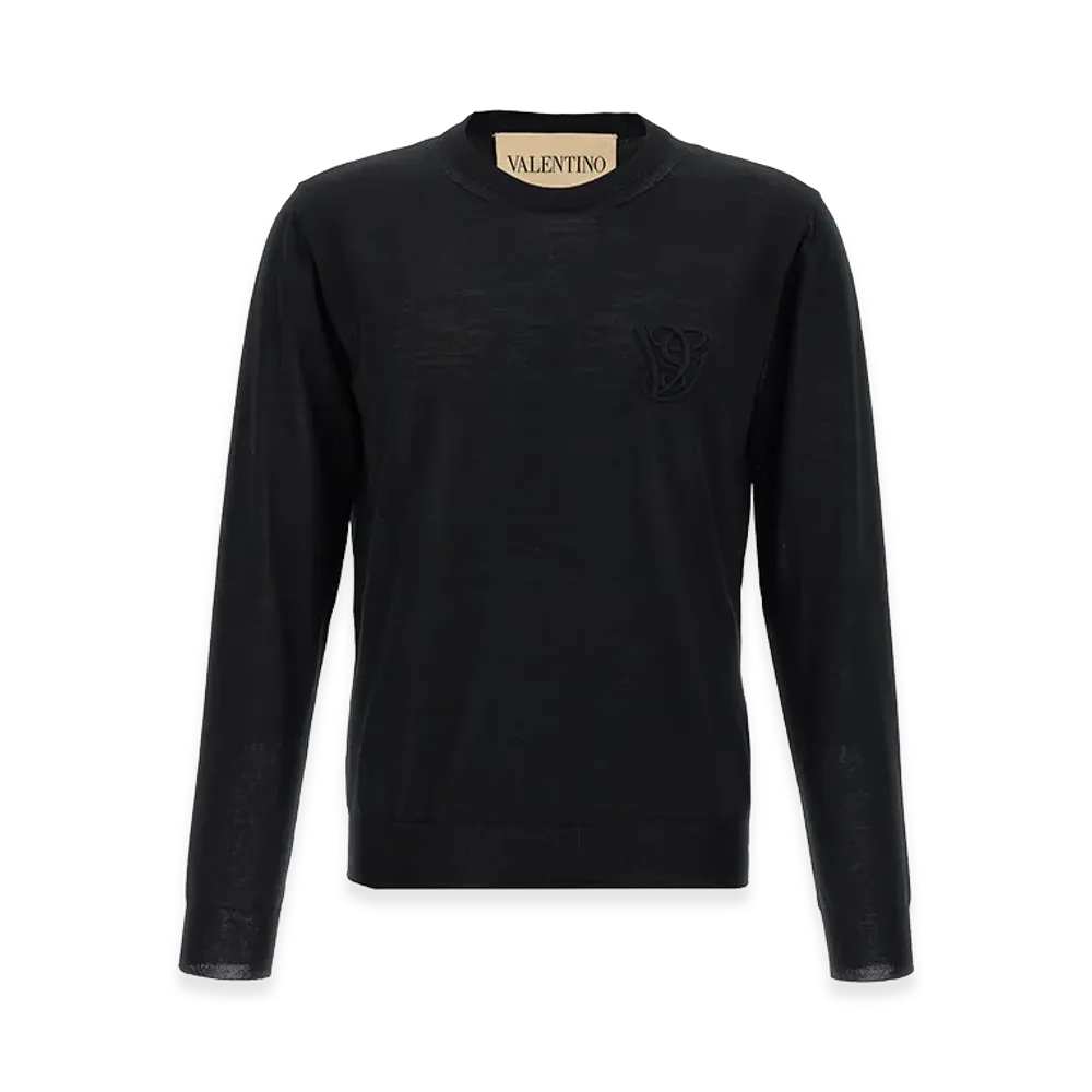 Valentino Garavani Logo Embroidery Sweater "Black"