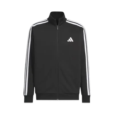 adidas Three Stripes Regular Fit Double Knit Track Jacket "Black/White"