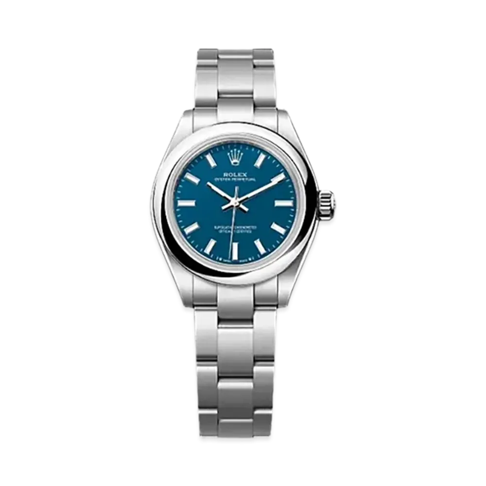 ROLEX Oyster Perpetual 28mm Oystersteel 276200 "Bright Blue"