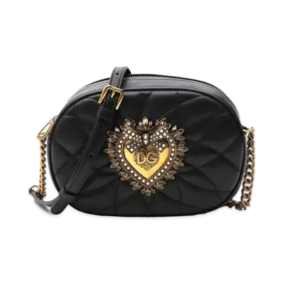 Dolce&Gabbana Devotion Camera Bag Matrasse Nappa Leather "Black"