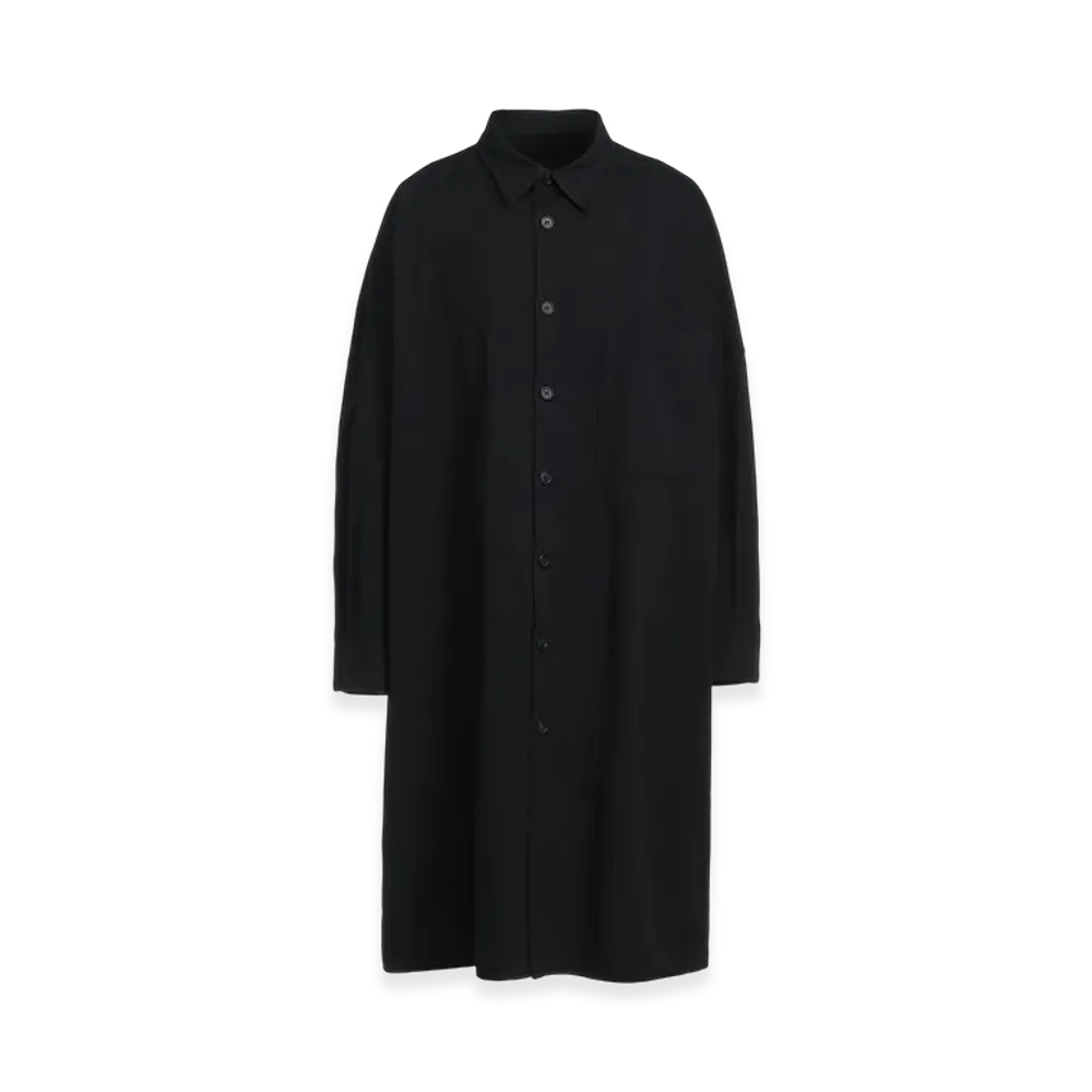 S'YTE Cotton/Hemp Twill Back Yoke Zip Coat "Black"